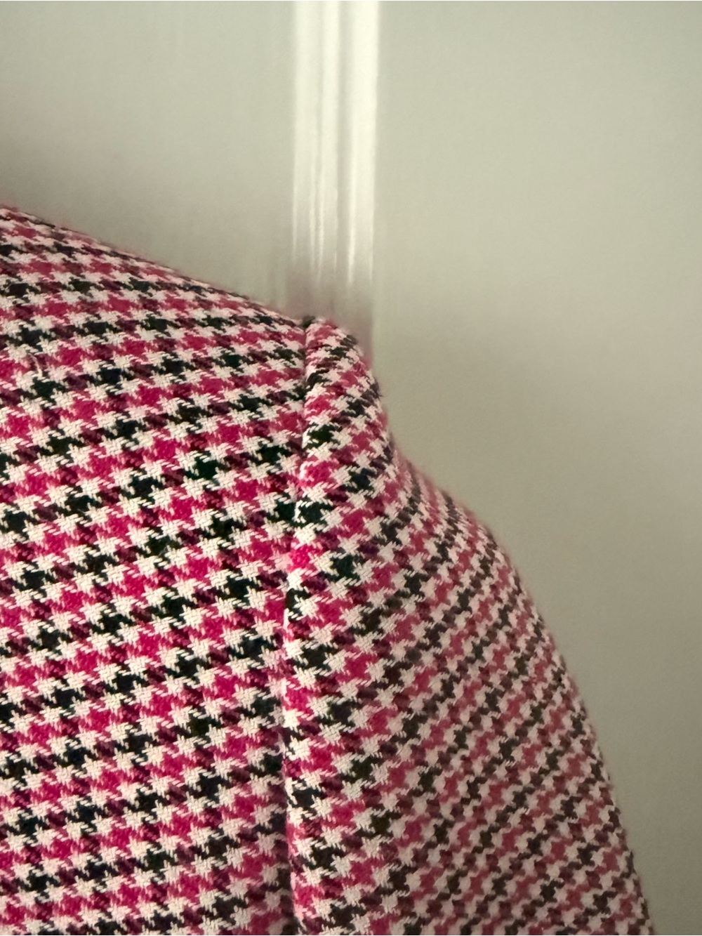 Maje Pink Houndstooth Double-Breasted Blazer - Picture 7 of 16